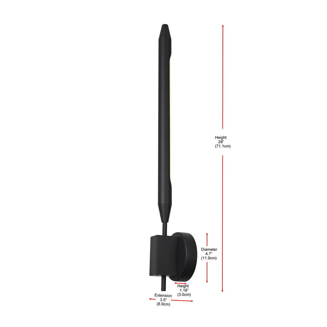 5 Inch Outdoor Wall Sconce In Black - View 4 - Joshua Marshal