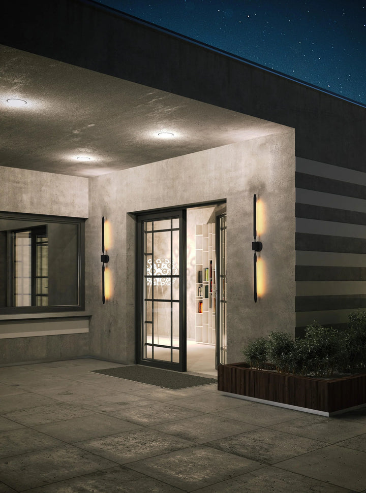 5 Inch Outdoor Wall Sconce In Black - View 2 - Joshua Marshal