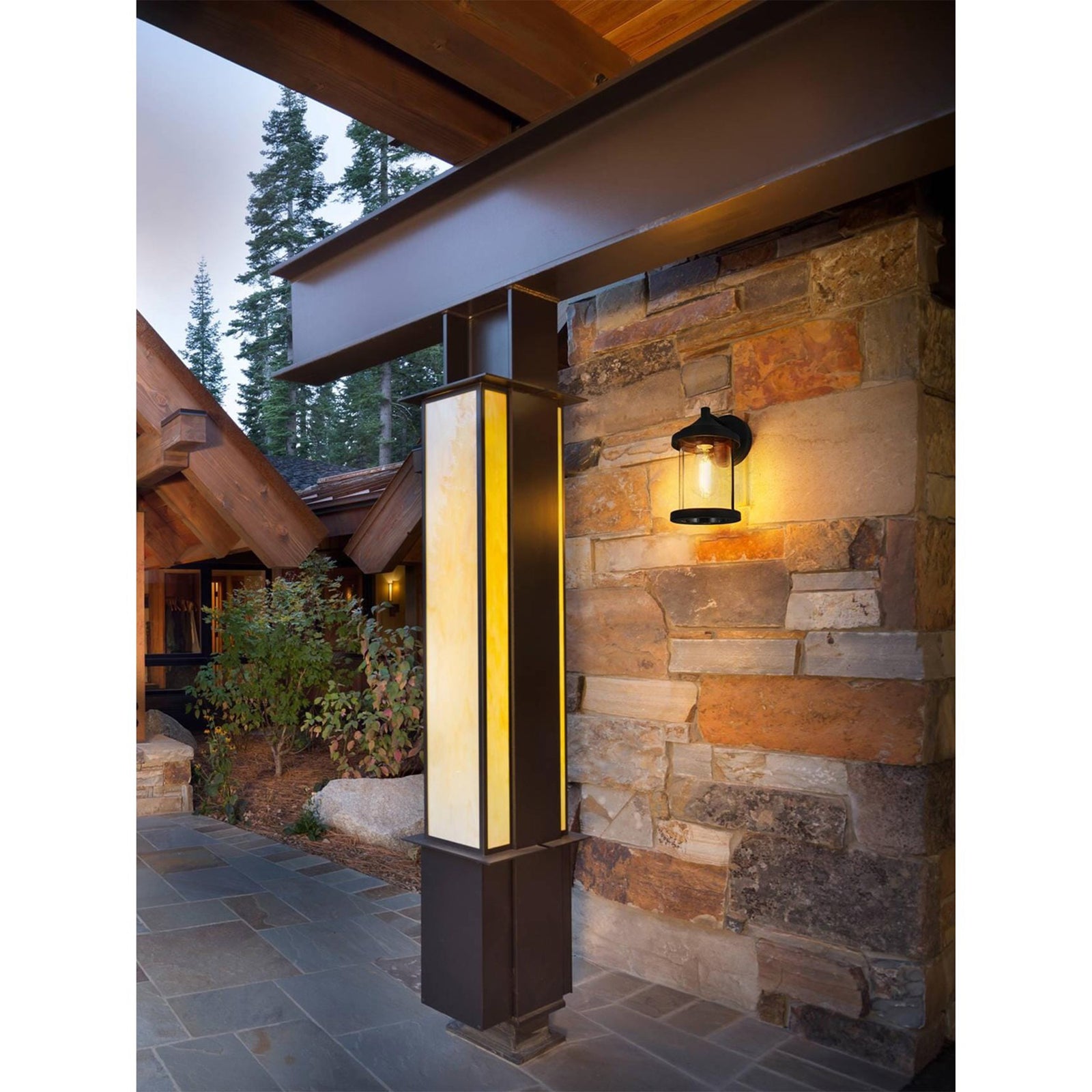6 Inch Outdoor Wall Sconce In Black - View 2 - Joshua Marshal