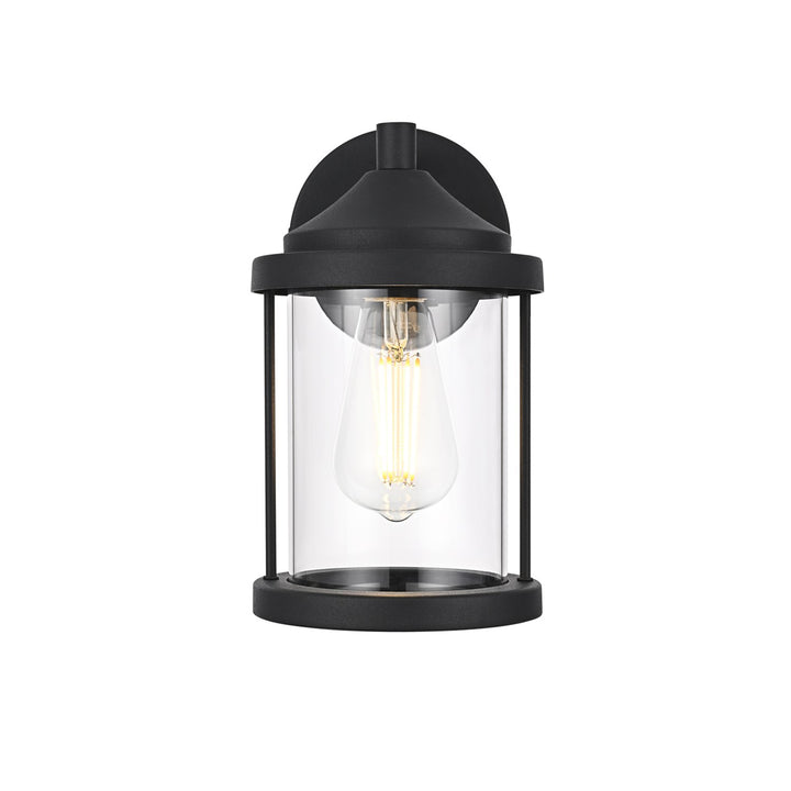 6 Inch Outdoor Wall Sconce In Black - View 3 - Joshua Marshal