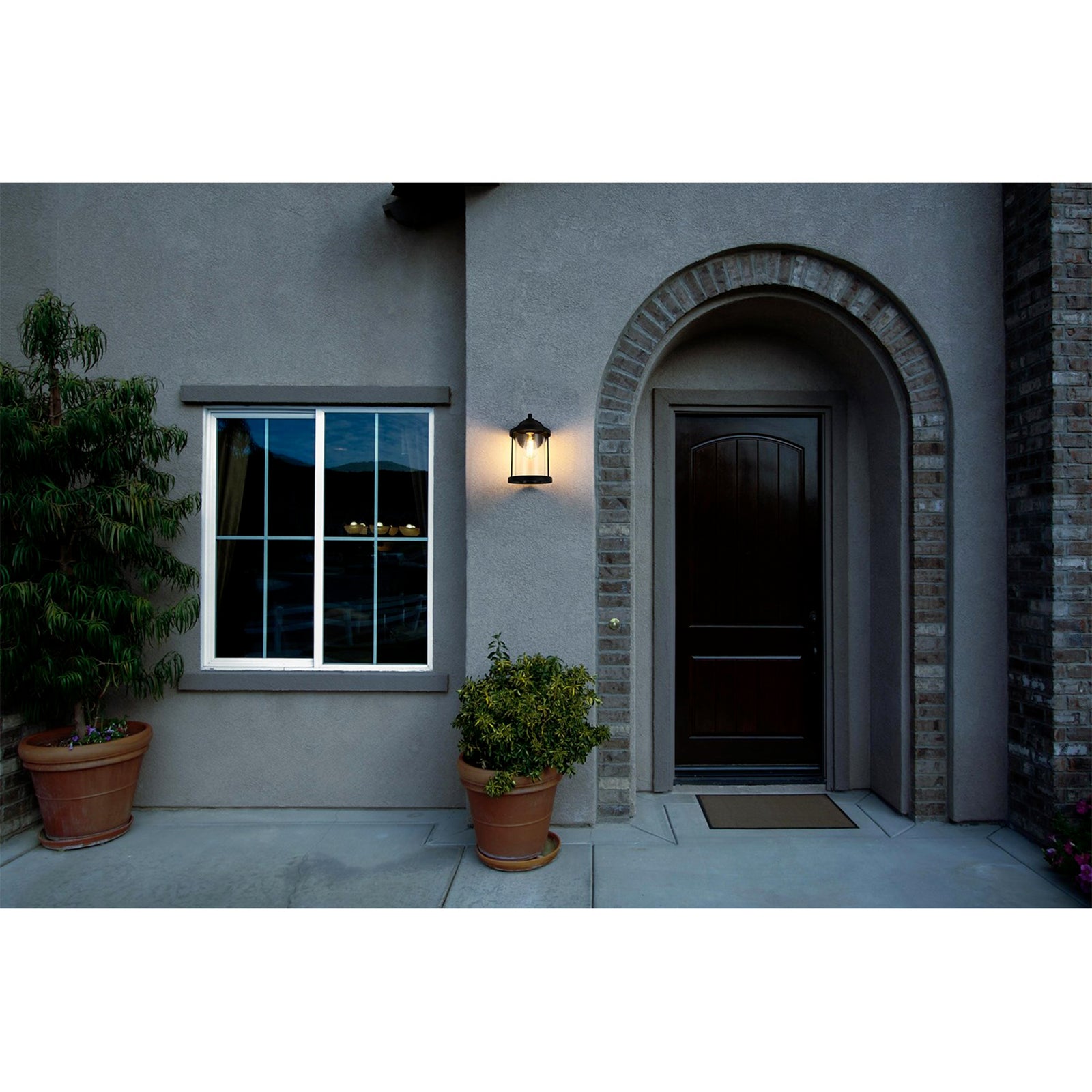 7 Inch Outdoor Wall Sconce In Black - View 2 - Joshua Marshal