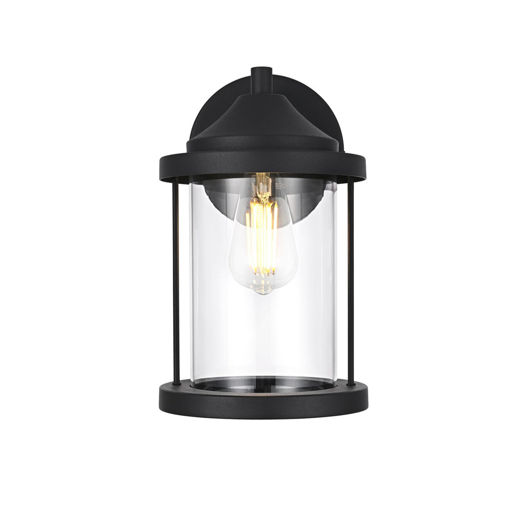 7 Inch Outdoor Wall Sconce In Black - View 3 - Joshua Marshal