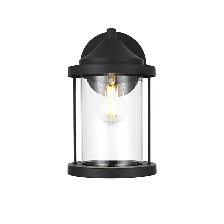 7 Inch Outdoor Wall Sconce In Black - View 3 - Joshua Marshal