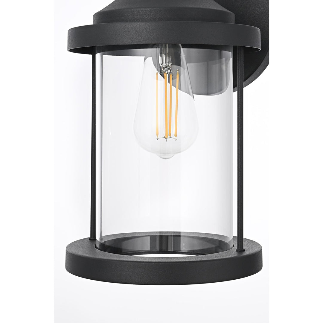 7 Inch Outdoor Wall Sconce In Black - View 5 - Joshua Marshal