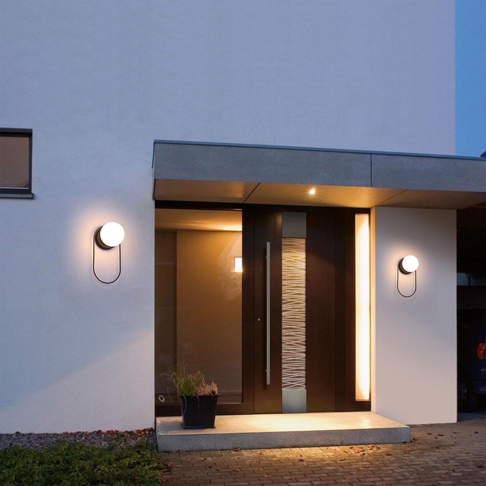 6 Inch Outdoor Wall Sconce In Black - View 2 - Joshua Marshal
