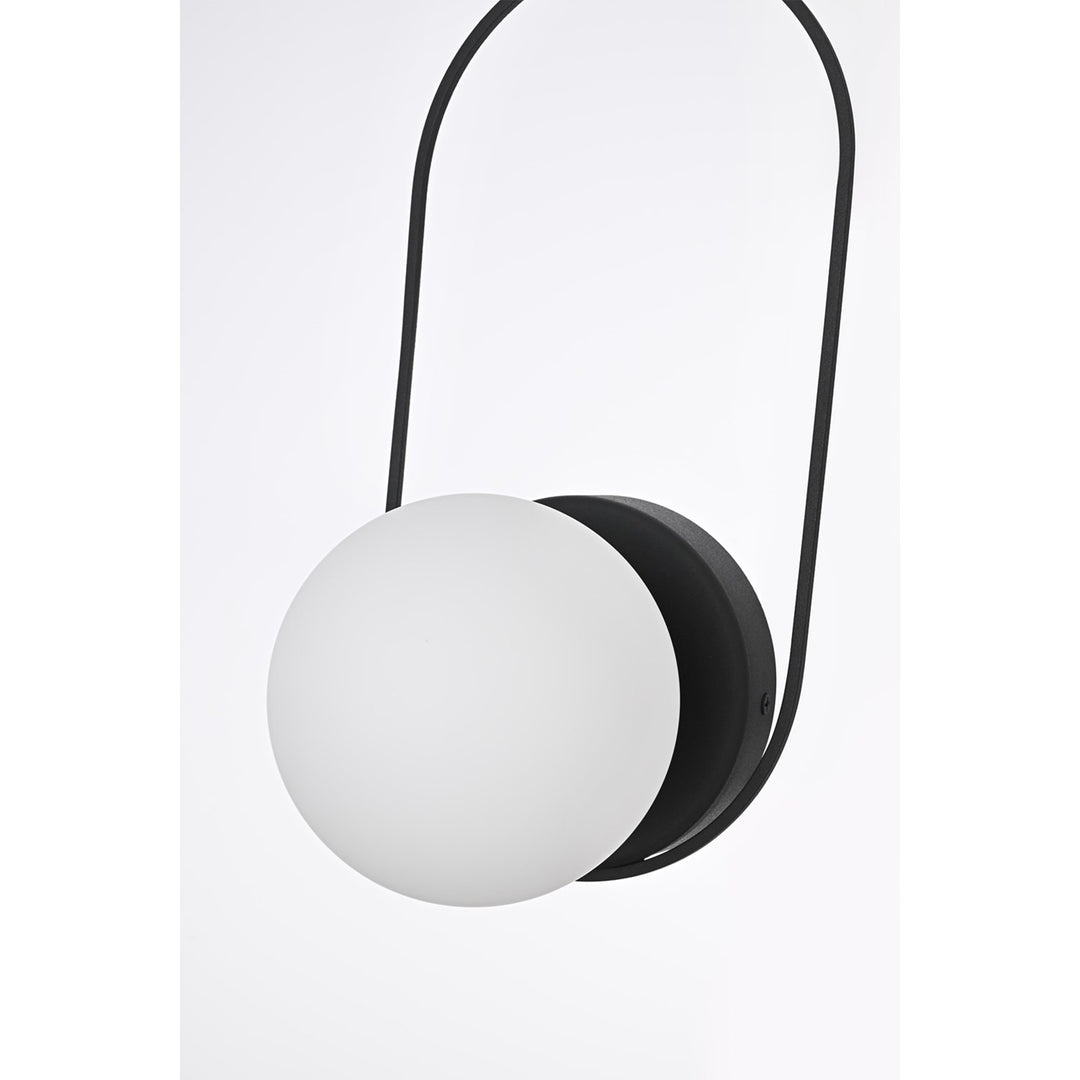 6 Inch Outdoor Wall Sconce In Black - View 5 - Joshua Marshal