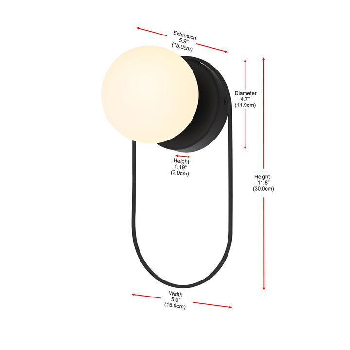 6 Inch Outdoor Wall Sconce In Black - View 6 - Joshua Marshal