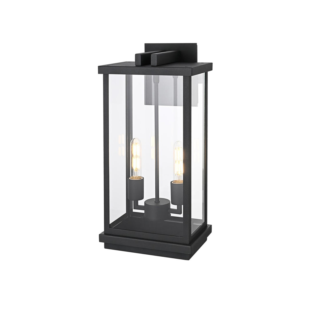 9 Inch Outdoor Wall Sconce In Black - View 3 - Joshua Marshal