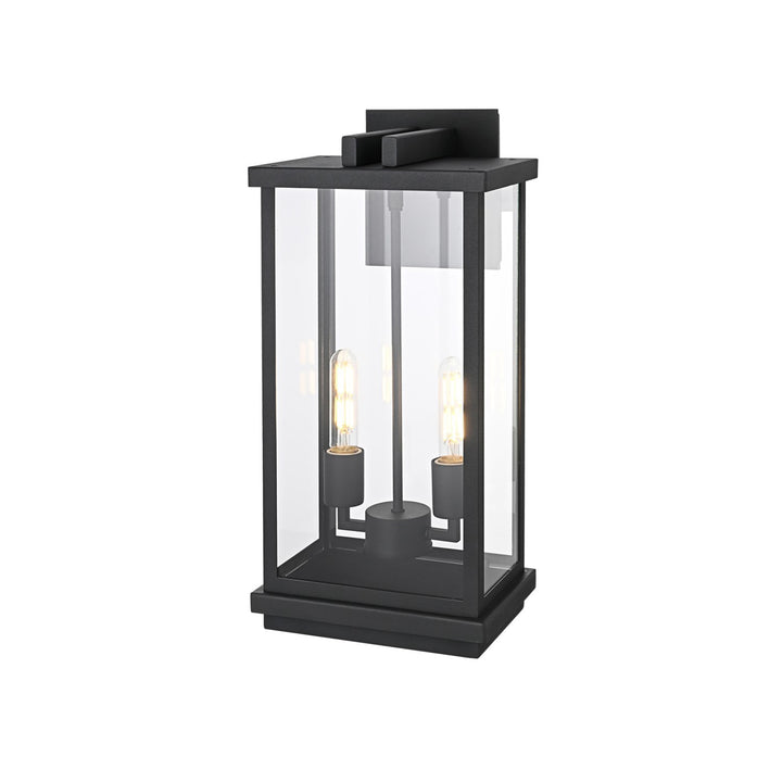9 Inch Outdoor Wall Sconce In Black - View 3 - Joshua Marshal