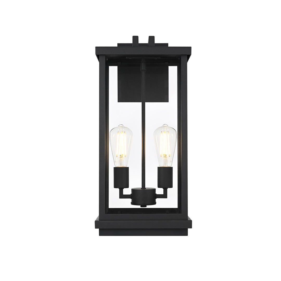 9 Inch Outdoor Wall Sconce In Black - View 4 - Joshua Marshal