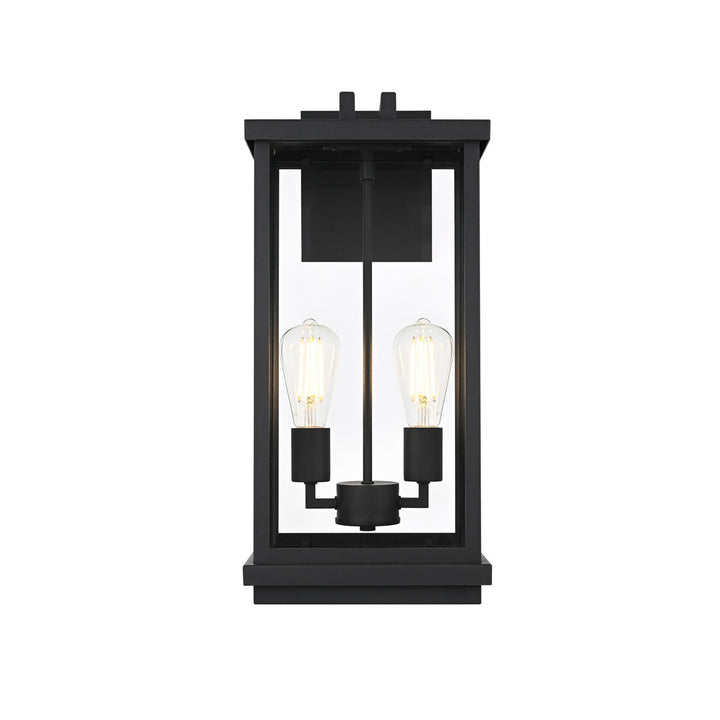 9 Inch Outdoor Wall Sconce In Black - View 4 - Joshua Marshal