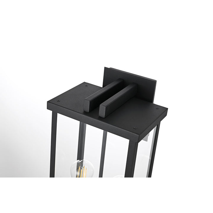 9 Inch Outdoor Wall Sconce In Black - View 6 - Joshua Marshal