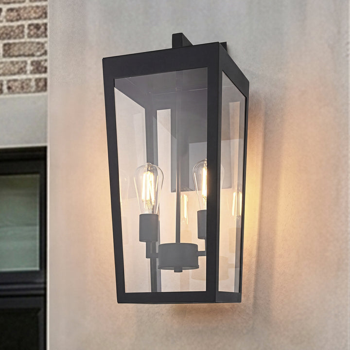 10 Inch Outdoor Wall Sconce In Black Black Finish - LIGHTING by Joshua Marshal