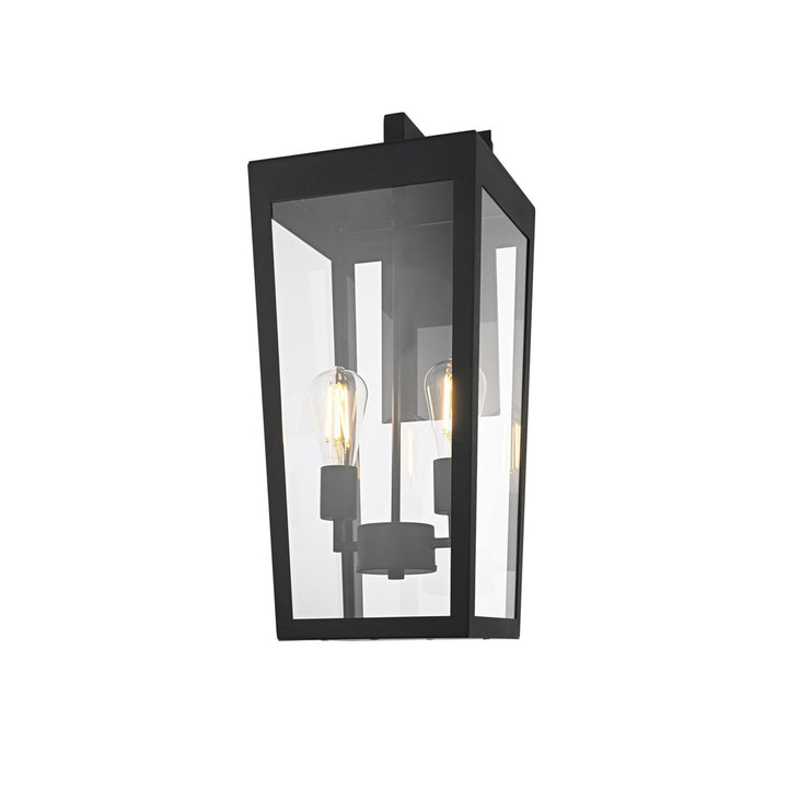 10 Inch Outdoor Wall Sconce In Black - View 3 - Joshua Marshal