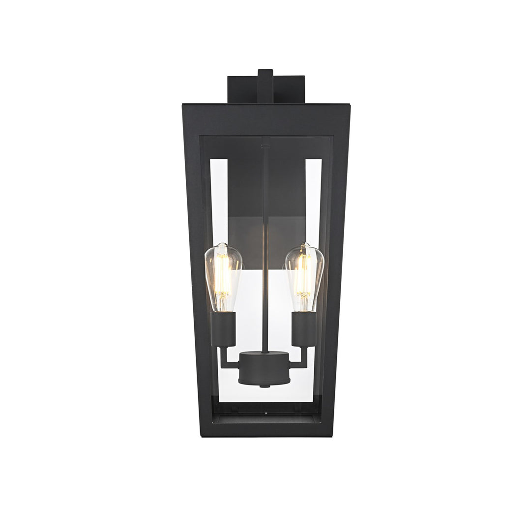 10 Inch Outdoor Wall Sconce In Black - View 4 - Joshua Marshal