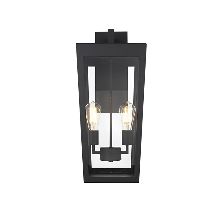10 Inch Outdoor Wall Sconce In Black - View 4 - Joshua Marshal