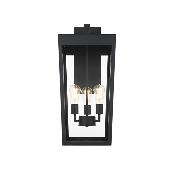 12 Inch Outdoor Wall Sconce In Black - View 3 - Joshua Marshal