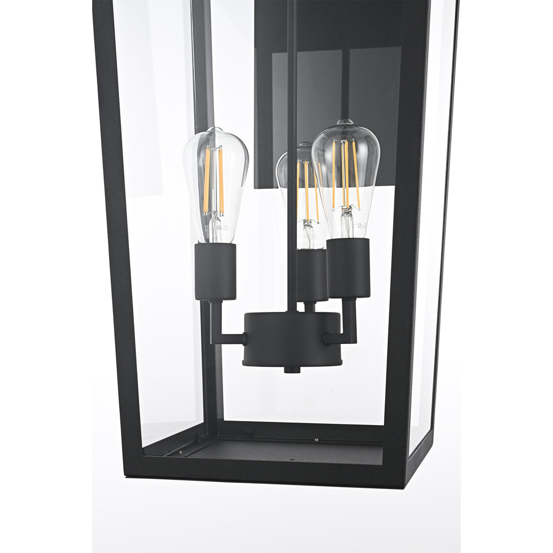 12 Inch Outdoor Wall Sconce In Black - View 6 - Joshua Marshal
