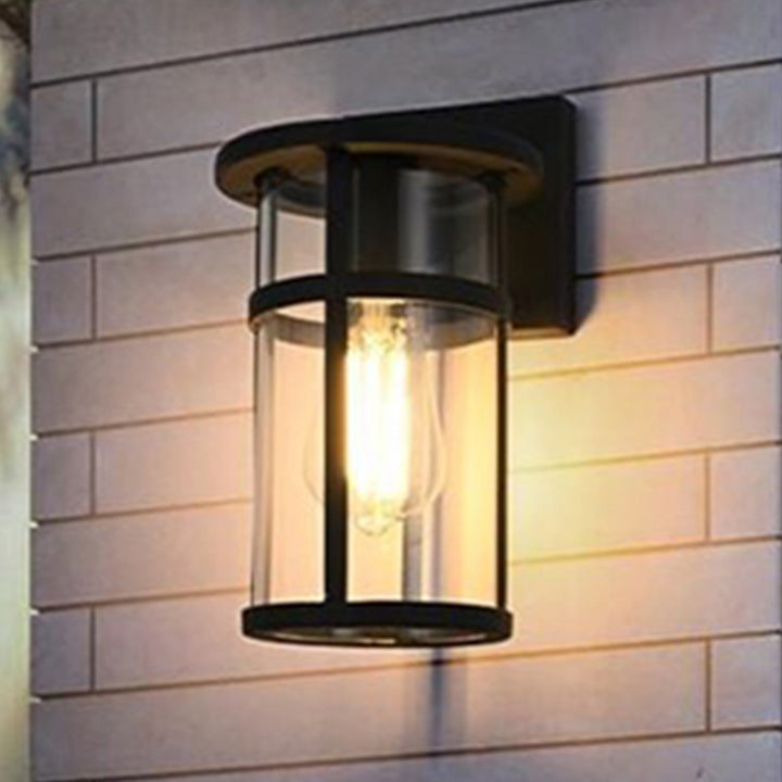 6 Inch Outdoor Wall Sconce In Black Black Finish - LIGHTING by Joshua Marshal