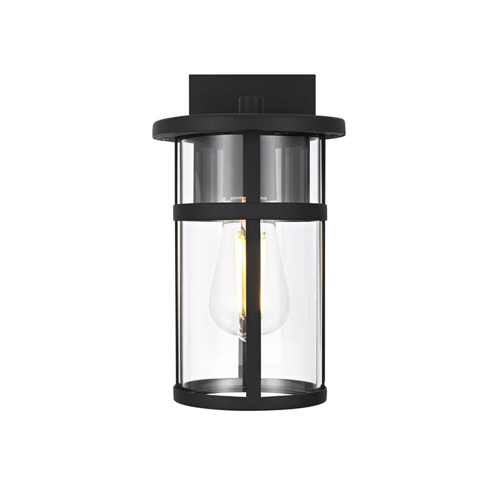 6 Inch Outdoor Wall Sconce In Black - View 3 - Joshua Marshal