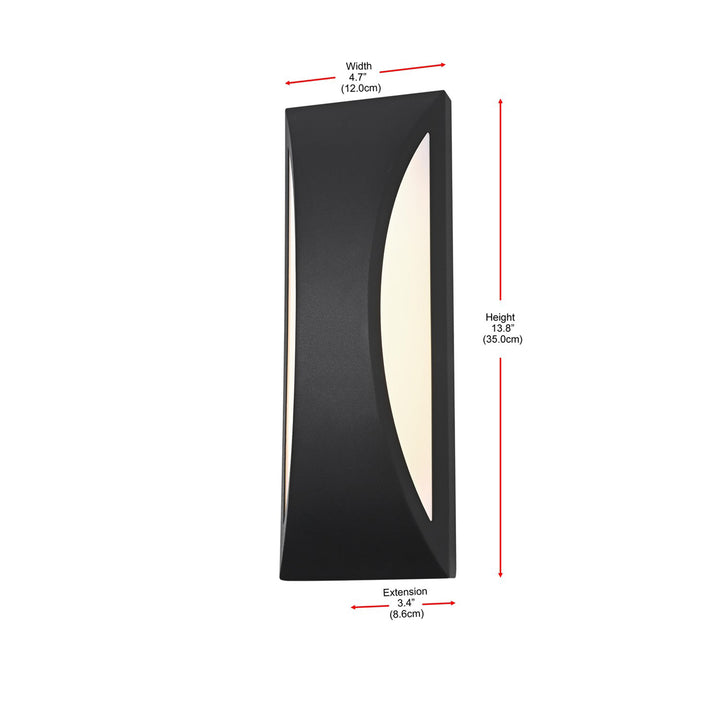 5 Inch Outdoor Wall Sconce In Black - View 6 - Joshua Marshal