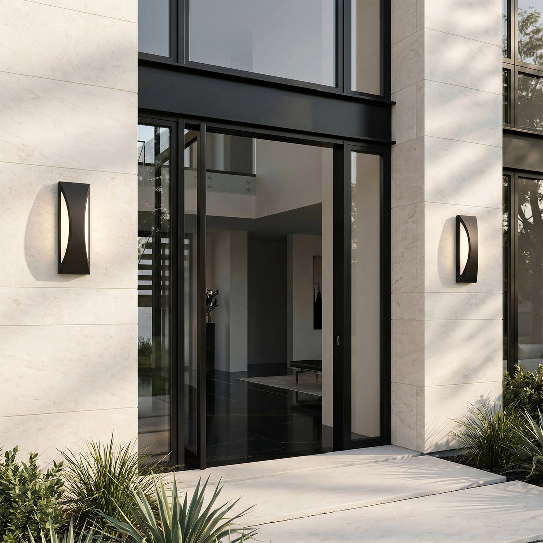 5 Inch Outdoor Wall Sconce In Black - View 2 - Joshua Marshal