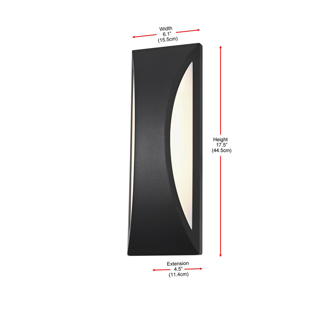 5 Inch Outdoor Wall Sconce In Black - View 6 - Joshua Marshal