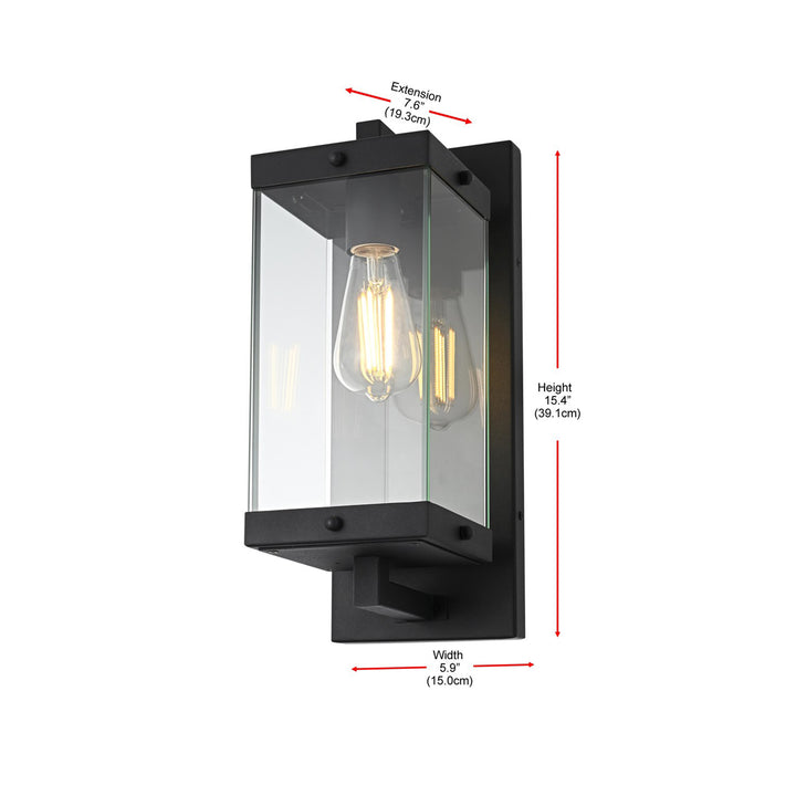 6 Inch Outdoor Wall Sconce In Black - View 6 - Joshua Marshal