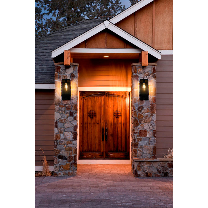 7 Inch Outdoor Wall Sconce In Black - View 2 - Joshua Marshal