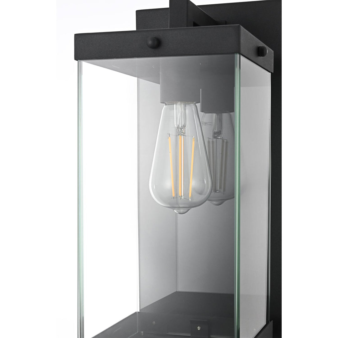 7 Inch Outdoor Wall Sconce In Black - View 5 - Joshua Marshal