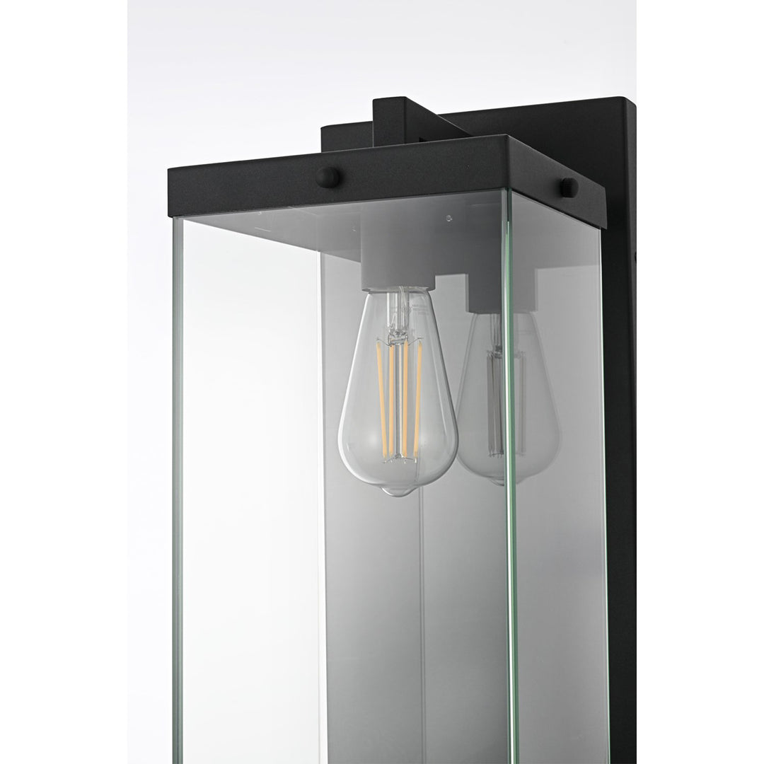 8 Inch Outdoor Wall Sconce In Black - View 6 - Joshua Marshal