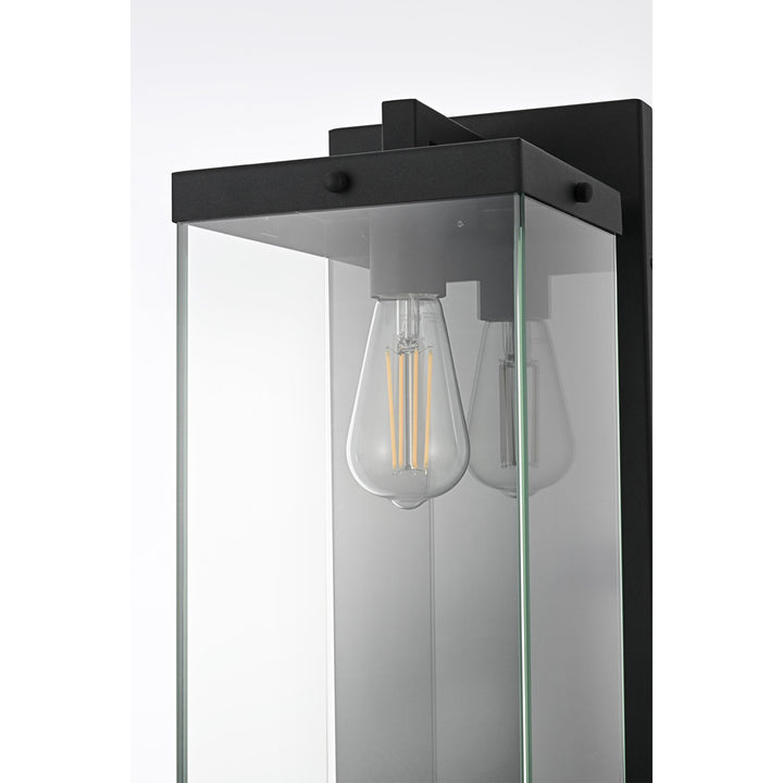 8 Inch Outdoor Wall Sconce In Black - View 6 - Joshua Marshal