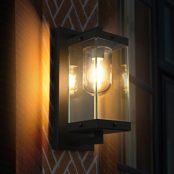 6 Inch Outdoor Wall Sconce In Black Black Finish - LIGHTING by Joshua Marshal
