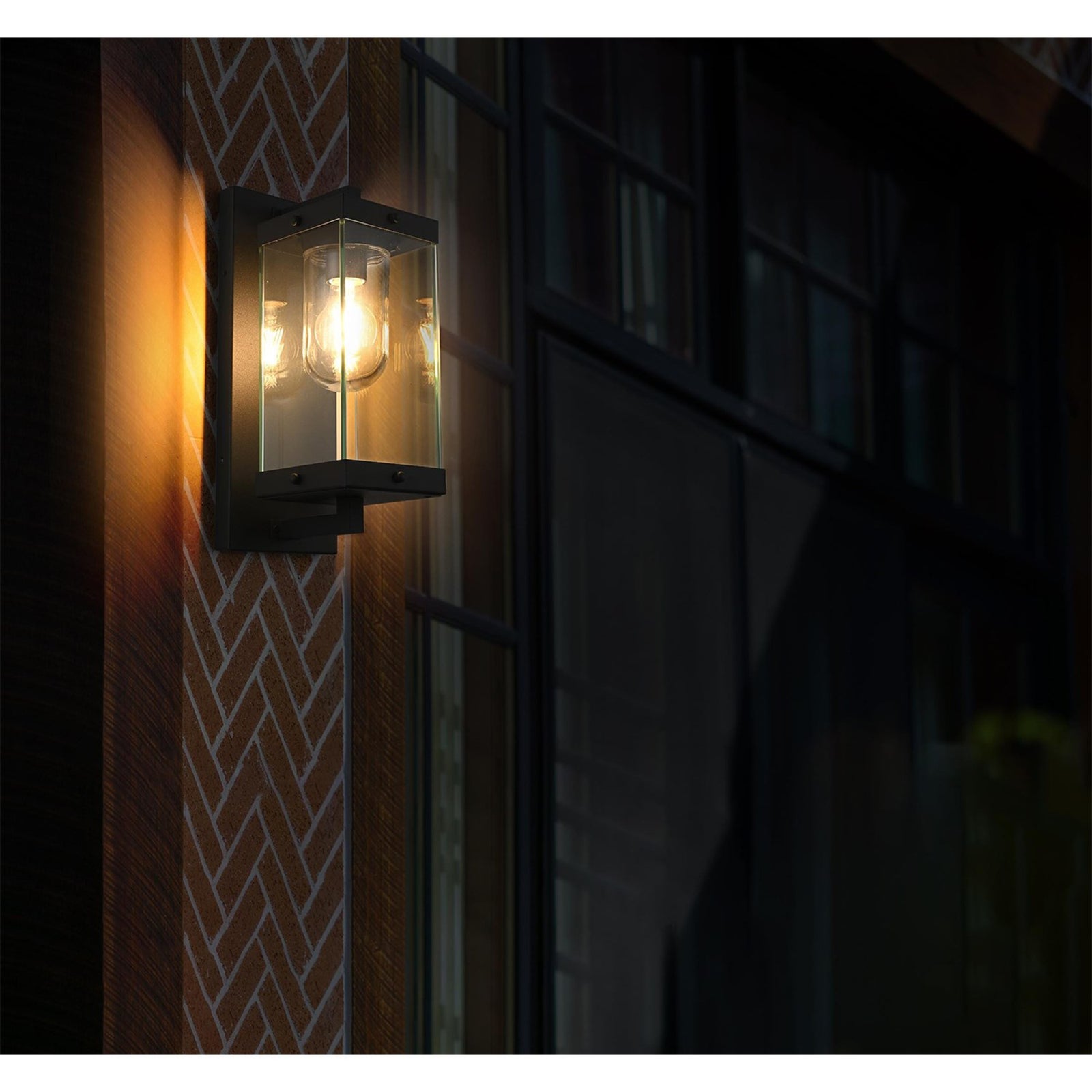 6 Inch Outdoor Wall Sconce In Black - View 2 - Joshua Marshal