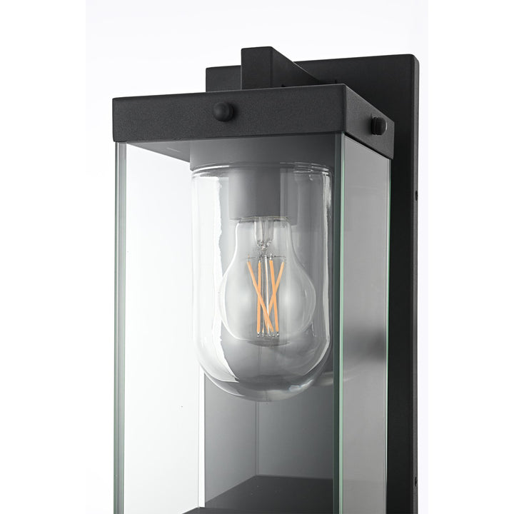 6 Inch Outdoor Wall Sconce In Black - View 5 - Joshua Marshal