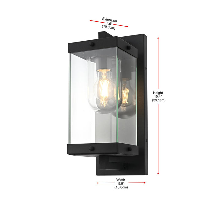 6 Inch Outdoor Wall Sconce In Black - View 6 - Joshua Marshal