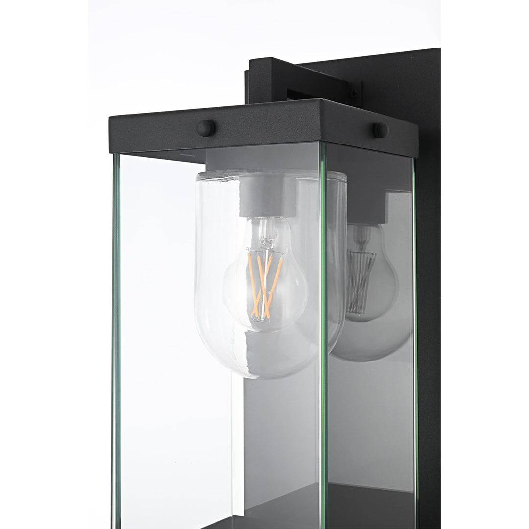 7 Inch Outdoor Wall Sconce In Black - View 5 - Joshua Marshal