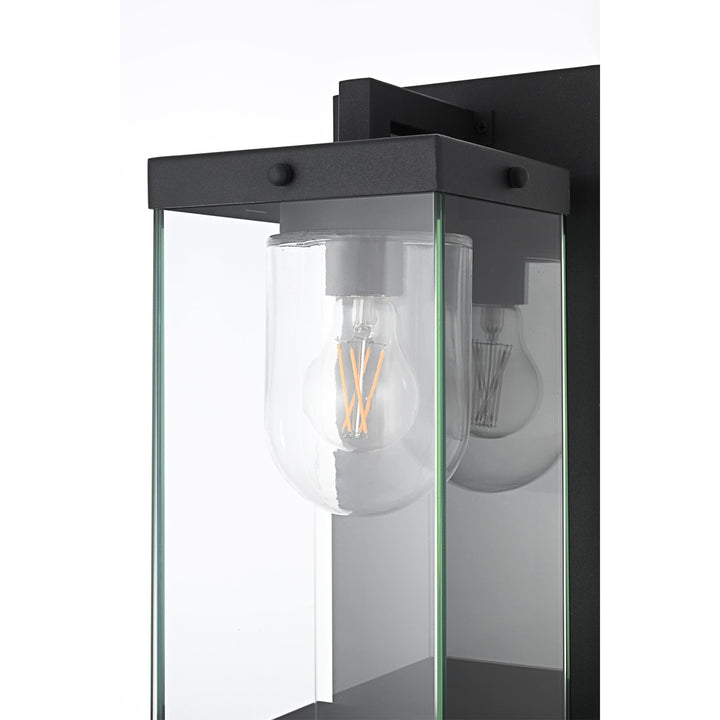 7 Inch Outdoor Wall Sconce In Black - View 5 - Joshua Marshal