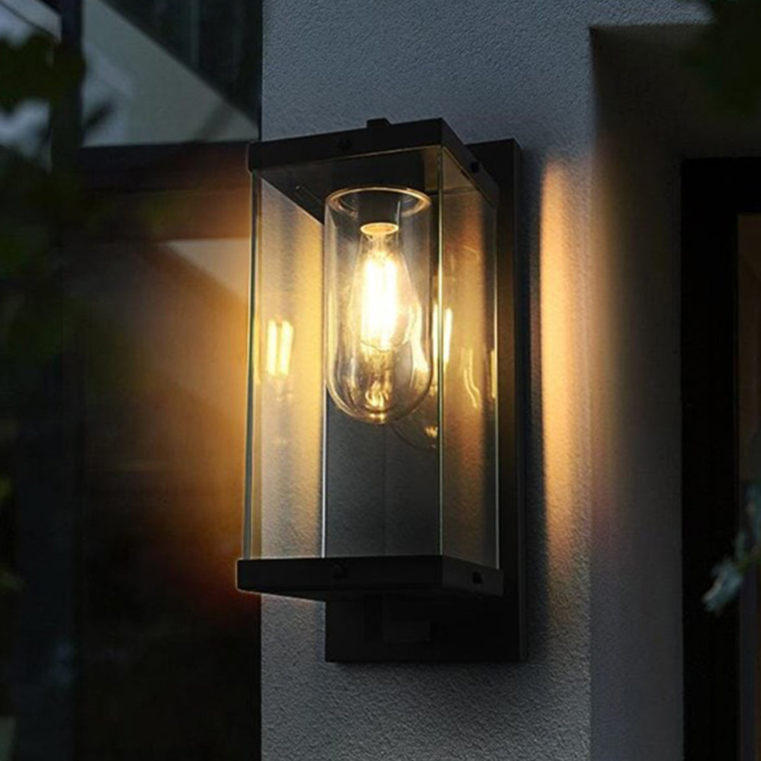 8 Inch Outdoor Wall Sconce In Black Black Finish - LIGHTING by Joshua Marshal