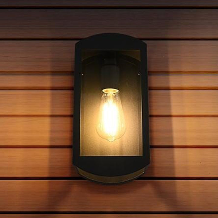 6 Inch Outdoor Wall Sconce In Black Black Finish - LIGHTING by Joshua Marshal