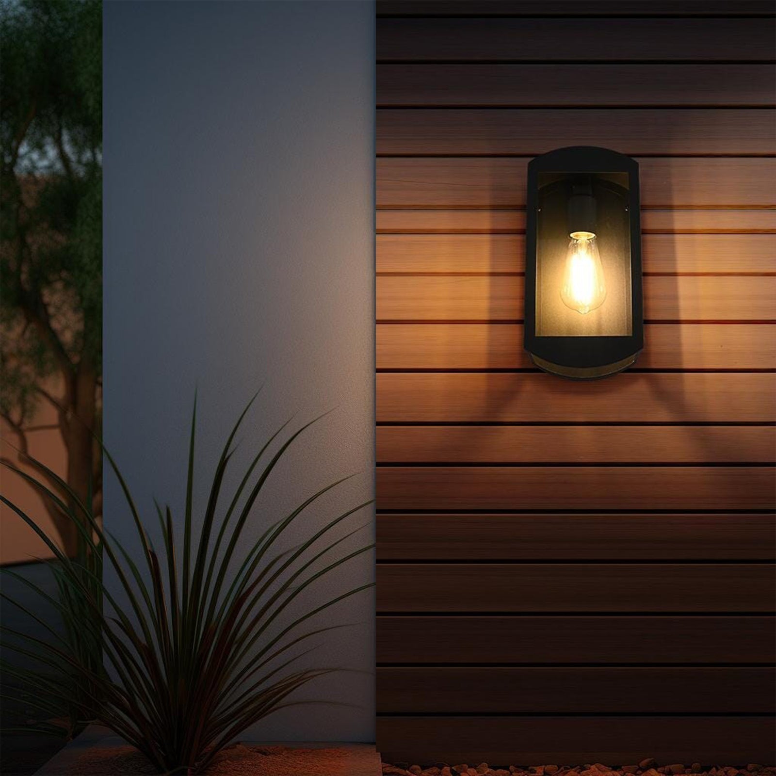 6 Inch Outdoor Wall Sconce In Black - View 2 - Joshua Marshal