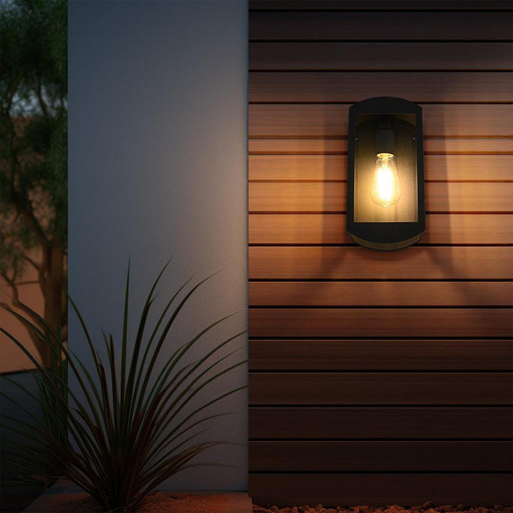 6 Inch Outdoor Wall Sconce In Black - View 2 - Joshua Marshal