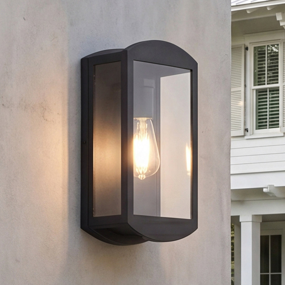 6 Inch Outdoor Wall Sconce In Black Black Finish - LIGHTING by Joshua Marshal