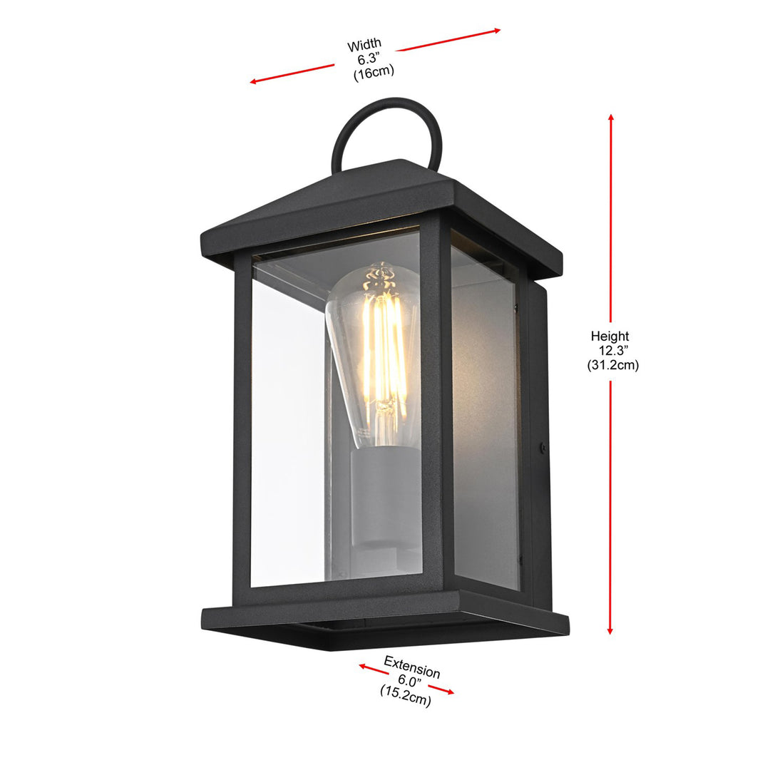 6 Inch Outdoor Wall Sconce In Black - View 6 - Joshua Marshal
