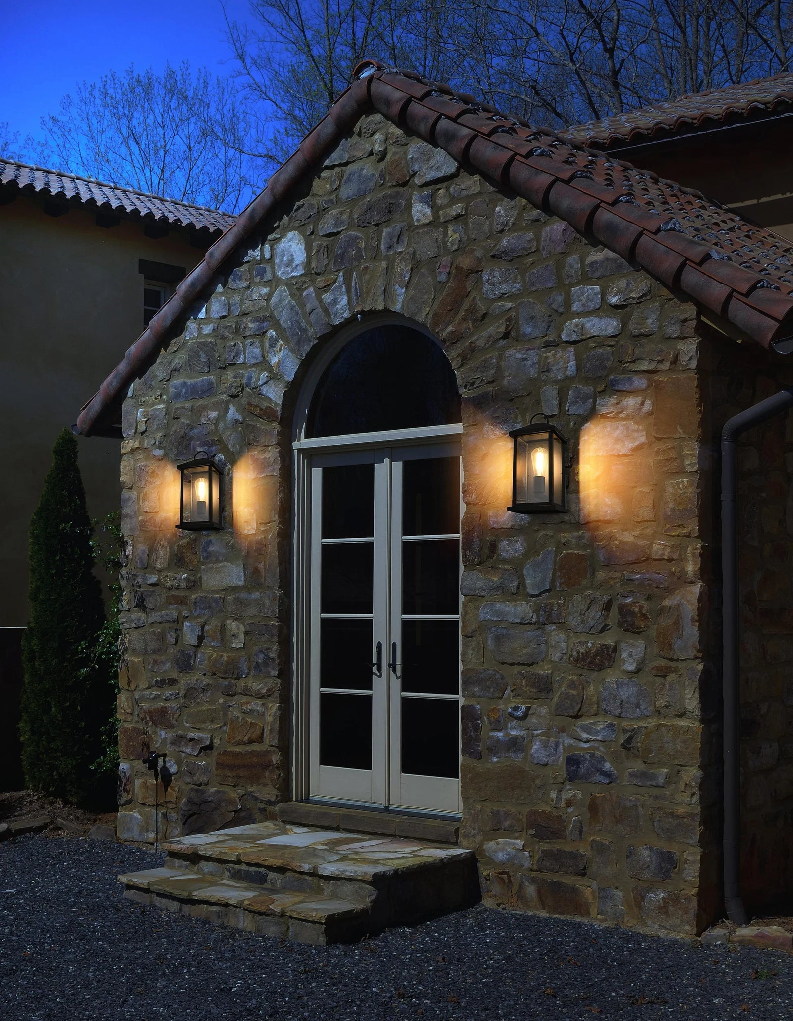 7 Inch Outdoor Wall Sconce In Black - View 2 - Joshua Marshal