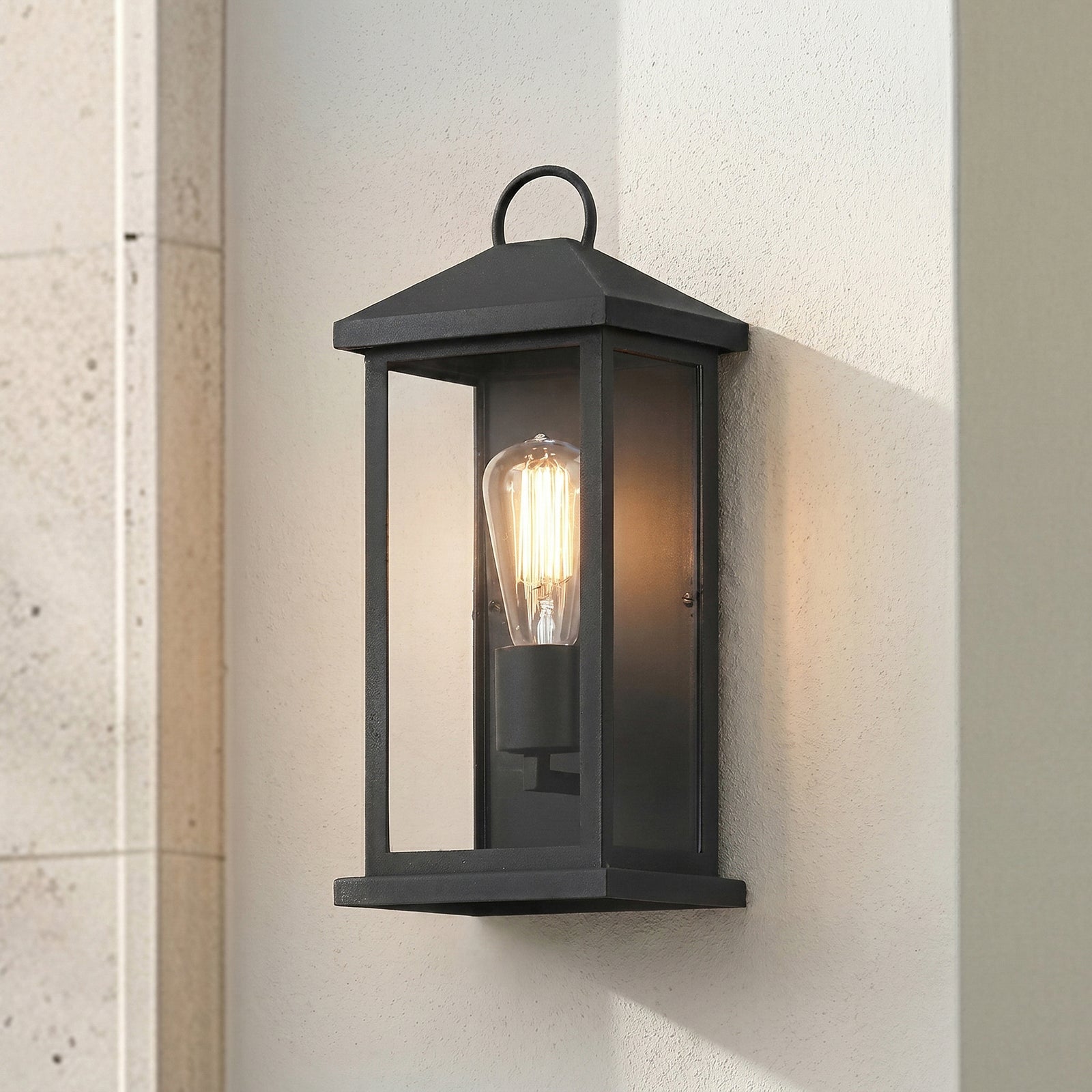 7 Inch Outdoor Wall Sconce In Black Black Finish - LIGHTING by Joshua Marshal