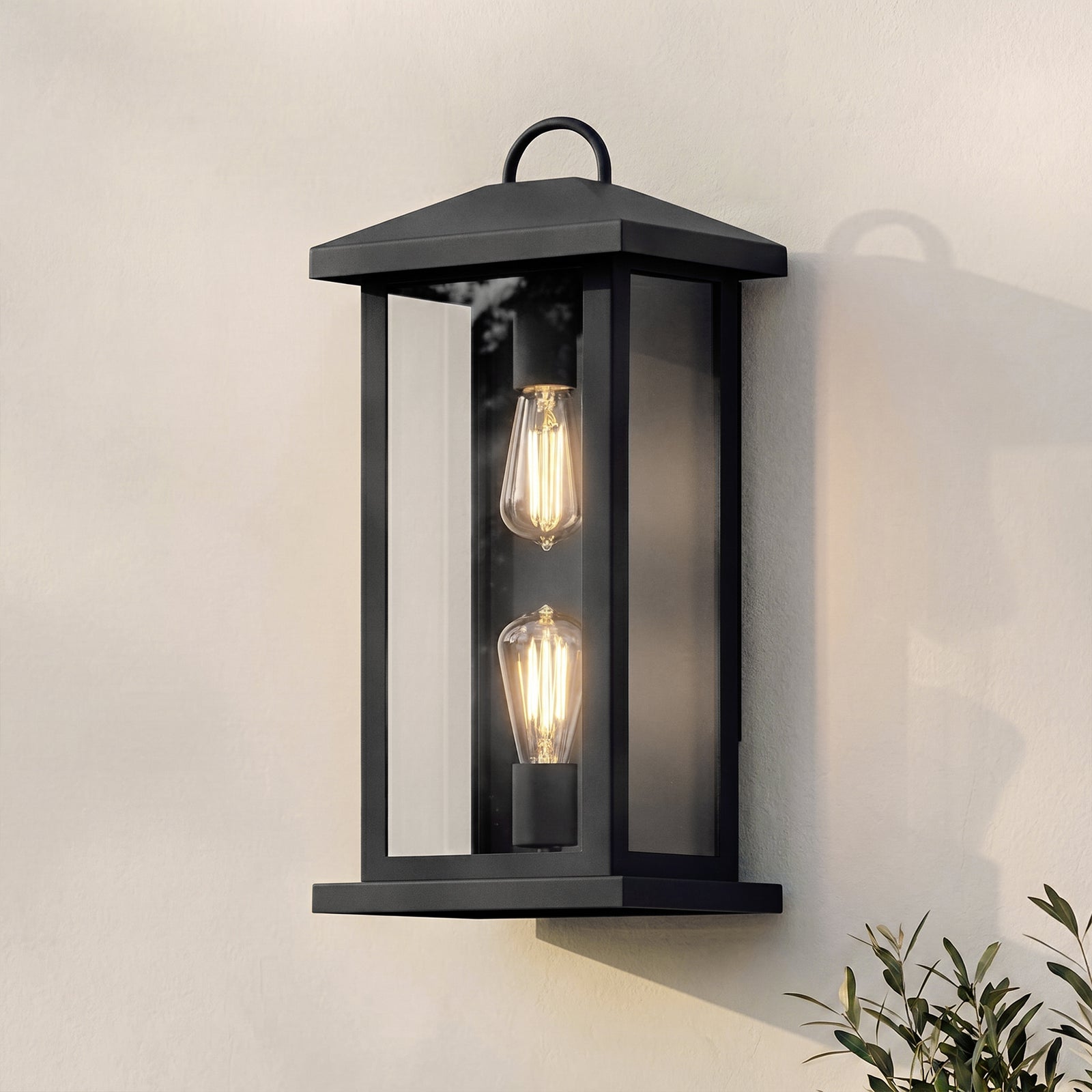 10 Inch Outdoor Wall Sconce In Black Black Finish - LIGHTING by Joshua Marshal