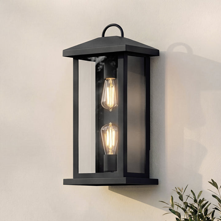 10 Inch Outdoor Wall Sconce In Black Black Finish - LIGHTING by Joshua Marshal