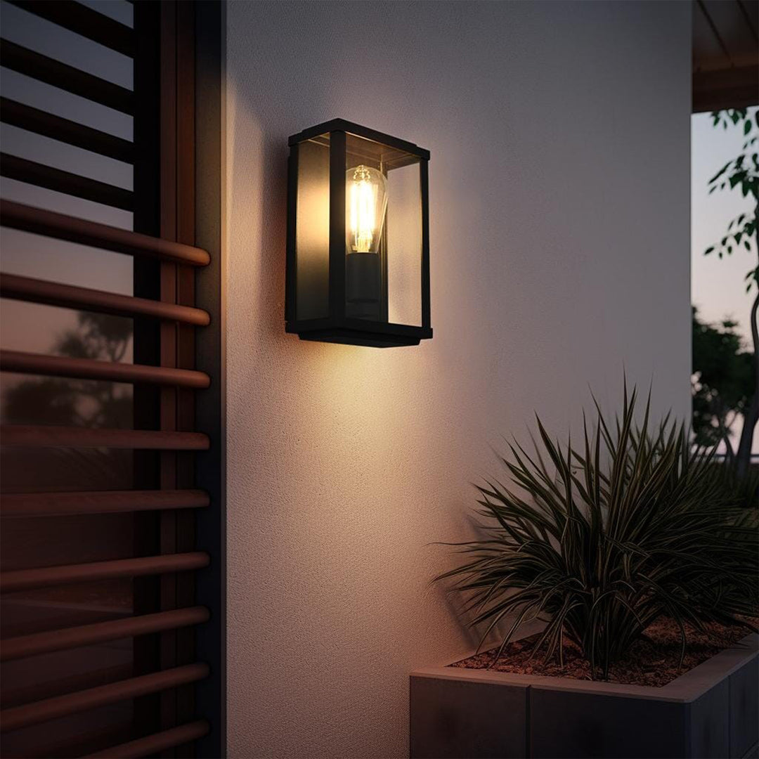 6 Inch Outdoor Wall Sconce In Black - View 2 - Joshua Marshal