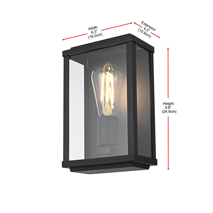 6 Inch Outdoor Wall Sconce In Black - View 6 - Joshua Marshal